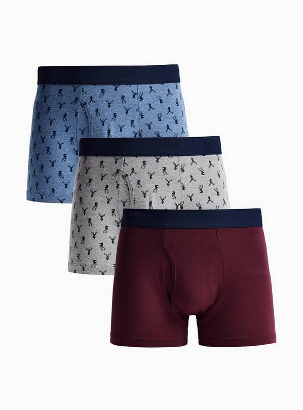 Multi Cotton-Rich Trunks 3-Pack  XL